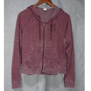Roxy Burgundy Zip Up Hoodie Sweatshirt Women’s Size M